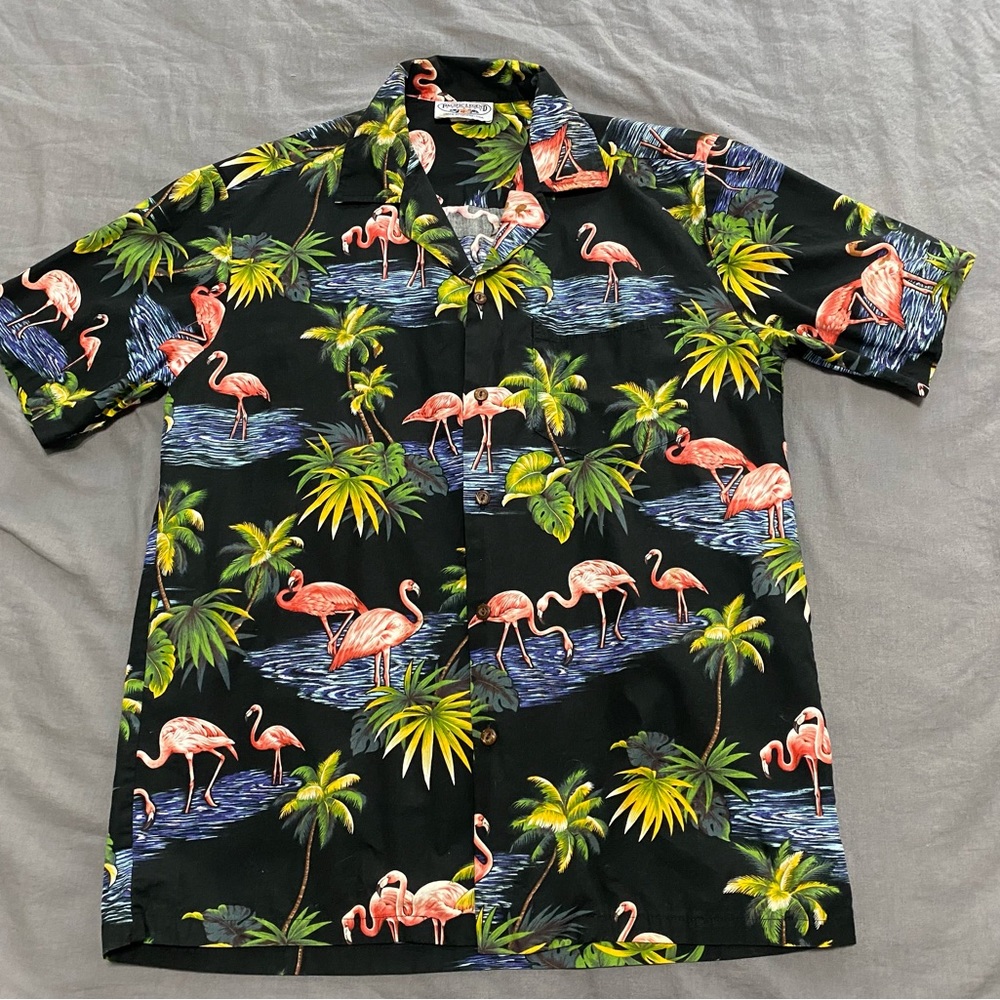 Vintage Hawaiian Flamingo Shirt